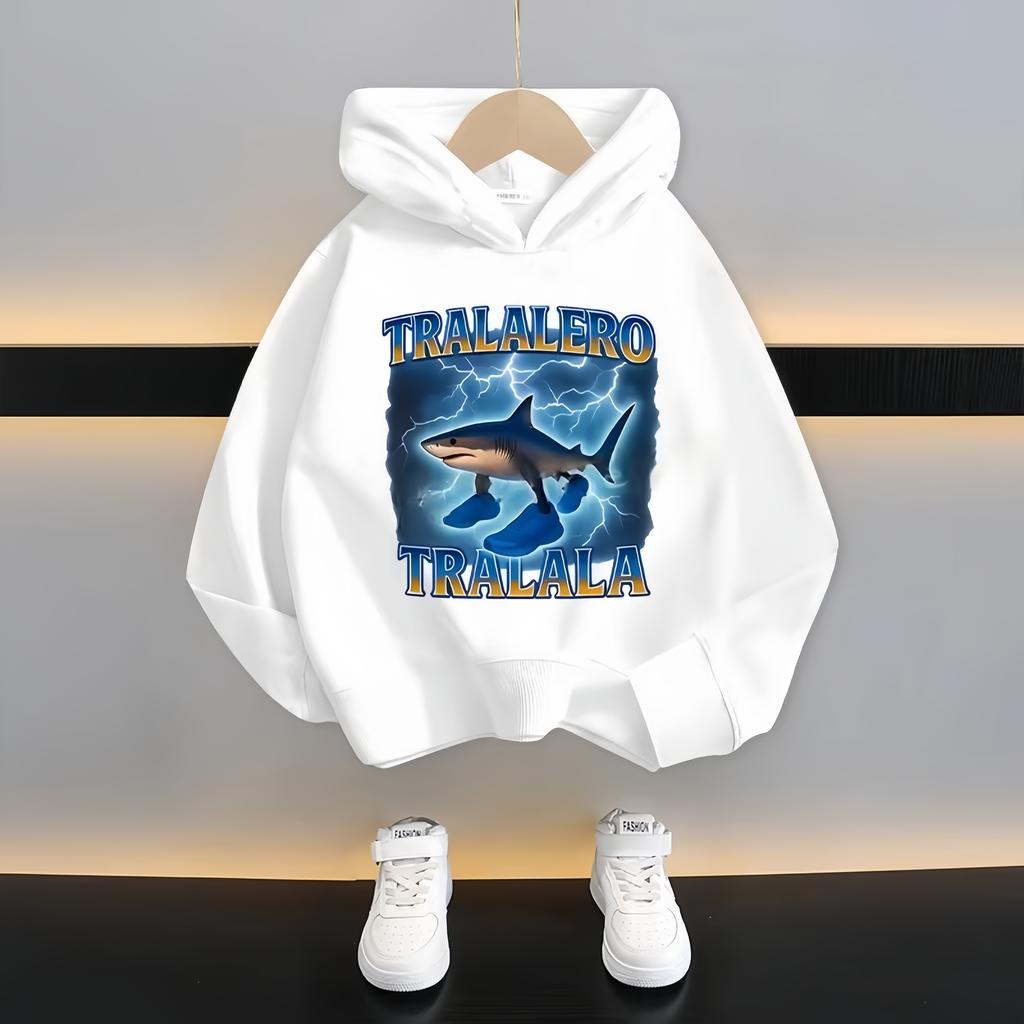 Italian Brainrot Kids Hoodie Funny Cartoon Graphic Thin Sweatshirts Tung Tungtung Sahur Casual Long Sleeve Tops Boy Girl Clothes