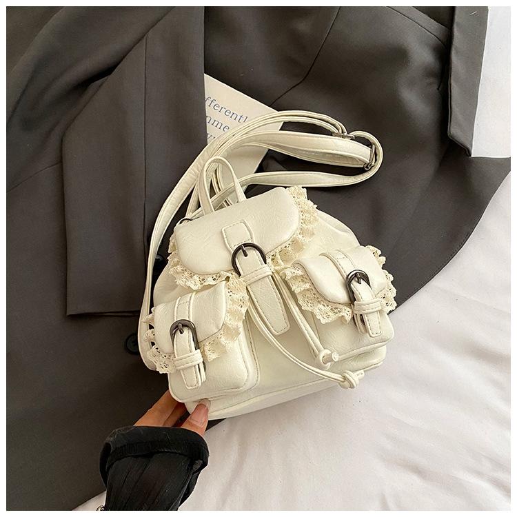 

Рюкзак премиум-класса женский 2025 лето новая портативная сумка-ведро повседневная универсальная для выхода в свет дорожная сумка белый