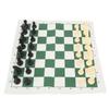 Portable Chess Checkers Set Roll Up Chess Board Game with Handheld Zipper Storage Bag for