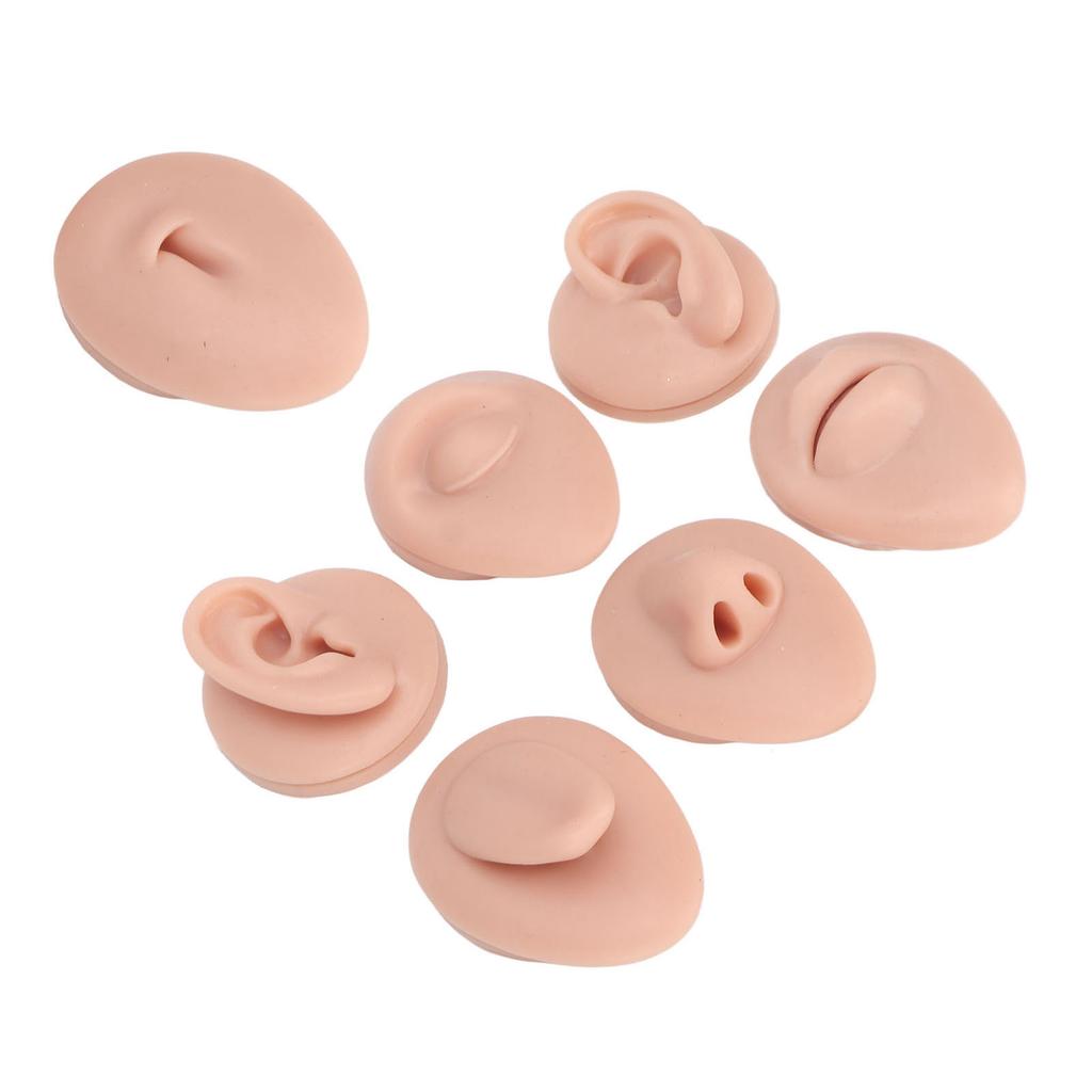 Modello di Simulazione in Silicone per Esercitazione Corporea, Modello in Silicone per Orecchio, Occhio, Naso, Bocca, Lingua e Ombelico per Principianti