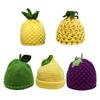 Cappello senza tesa a forma di frutto in maglia dolce Cappello invernale caldo per donna ragazza Copricapo fatto a mano all'uncinetto Accessorio per festa di Halloween