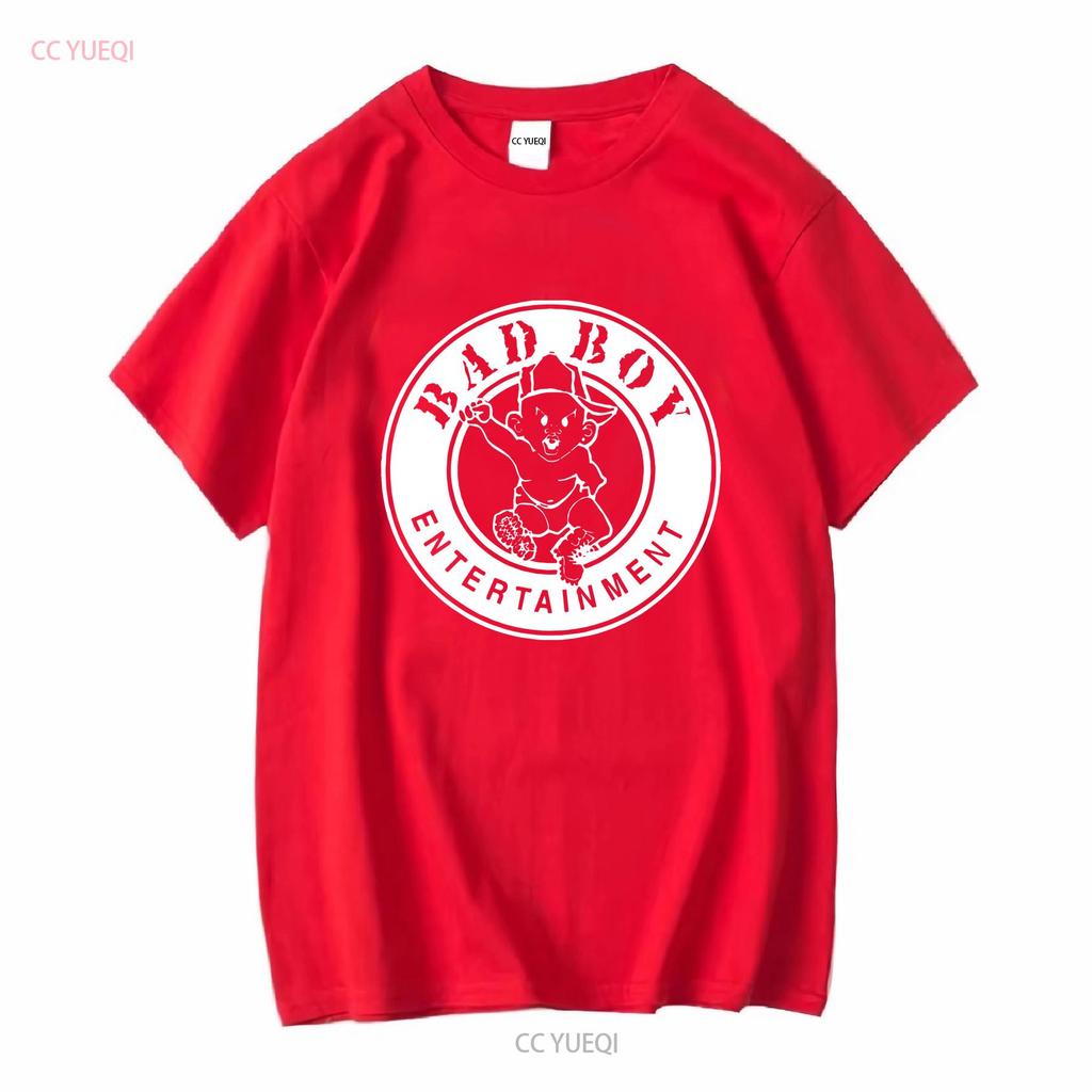 Bad Boy Records Logo T Shirt Hip Hop 1990 Tee Long or Short Sleeves Vintage Washed Designer Clothes Fashion Slightly Stretched