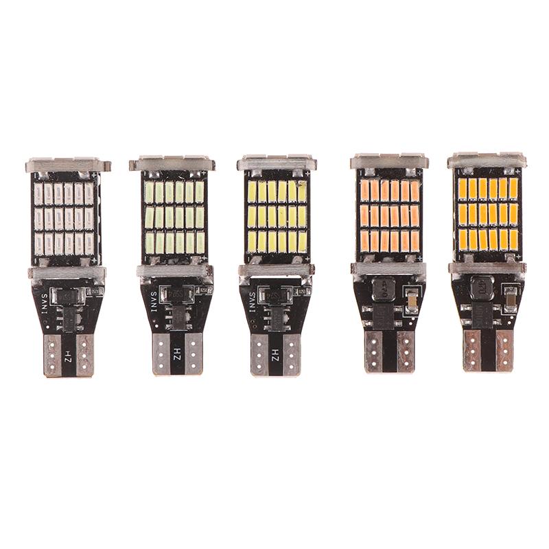 6Pcs T15 W16W 921 912 T16 T10 902 Led Bulbs 45Smd 4014 Led Light Super Bright 1200Lm Replace For Car Reversing Light White