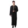 Men's Embroidered Zipper Robe - Middle Eastern Style, Spring/Summer