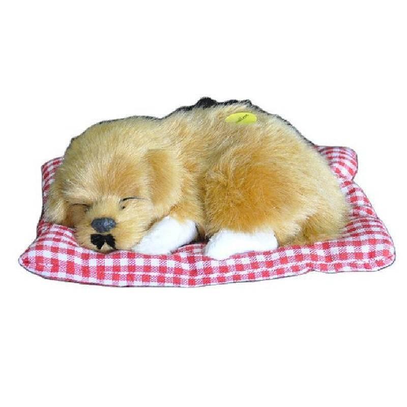 Dog Plush Sleep Toy Model Ornament Make Sound Lifelike Simulation Doll Gift