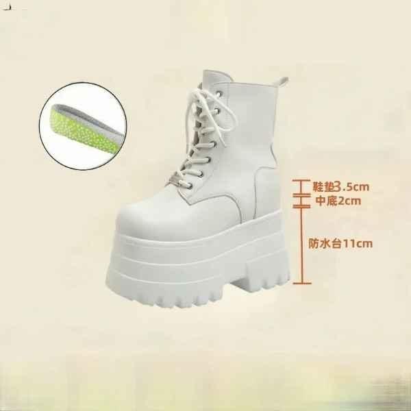 Fashion Women 13cm,17cm Platform Boots Casual Outdoor Shoes Chunky Simple Design Ankle Boots Cool Nightclub Party Cosplay Shoes 35-43