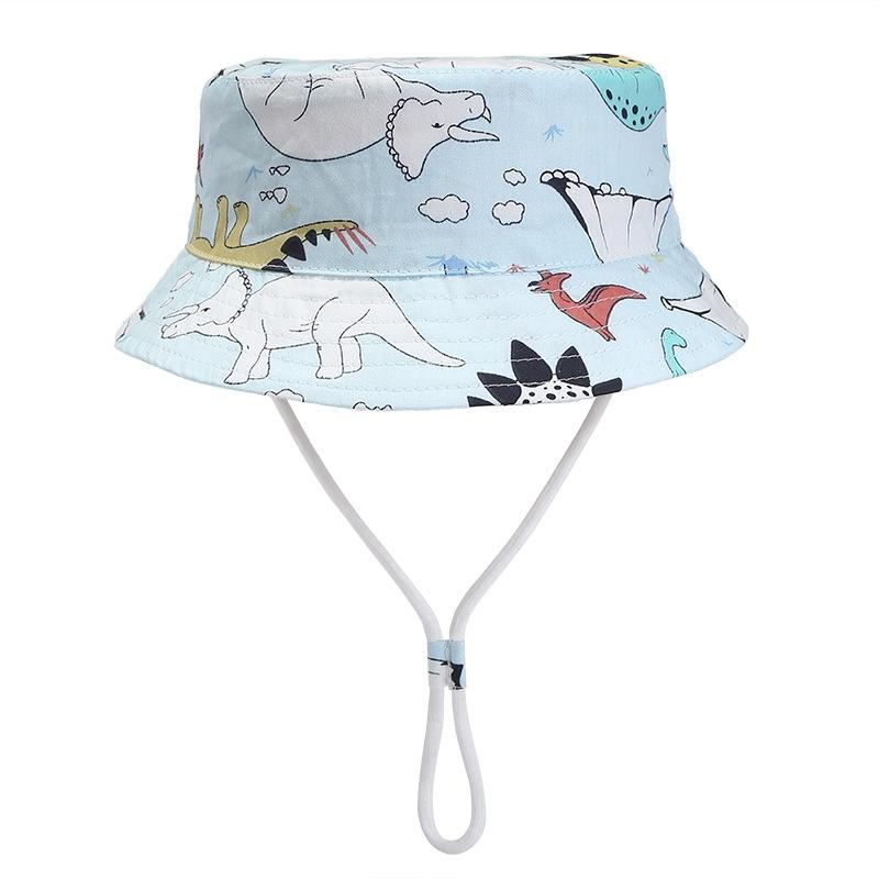 Kinder Sonnenblockierender Fischerhut Mit Niedlichem Cartoon-Druck, Geeignet Für Alle Jahreszeiten, Von Yuhua