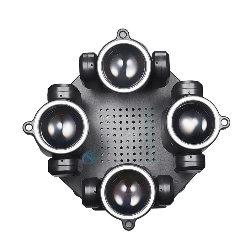 150W LED Beam Moving Head Light Red Green Laser Disco Light Four Head Rotating Lamp Remote Control for DJ Party Birthday