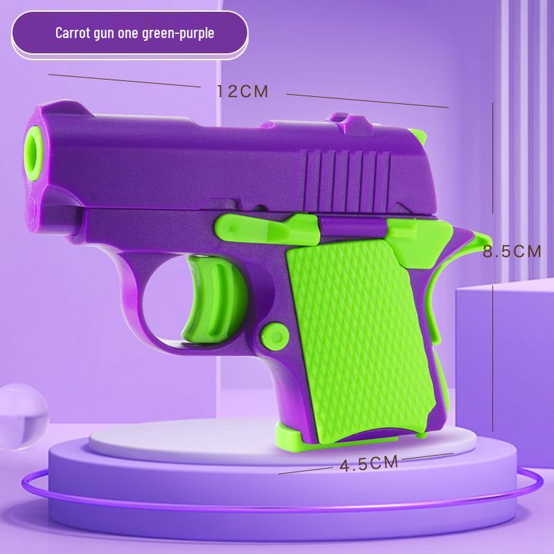 3D Printed TikTok-Style Radish Gun Toy: 1911 Cub Pistol for Decompression