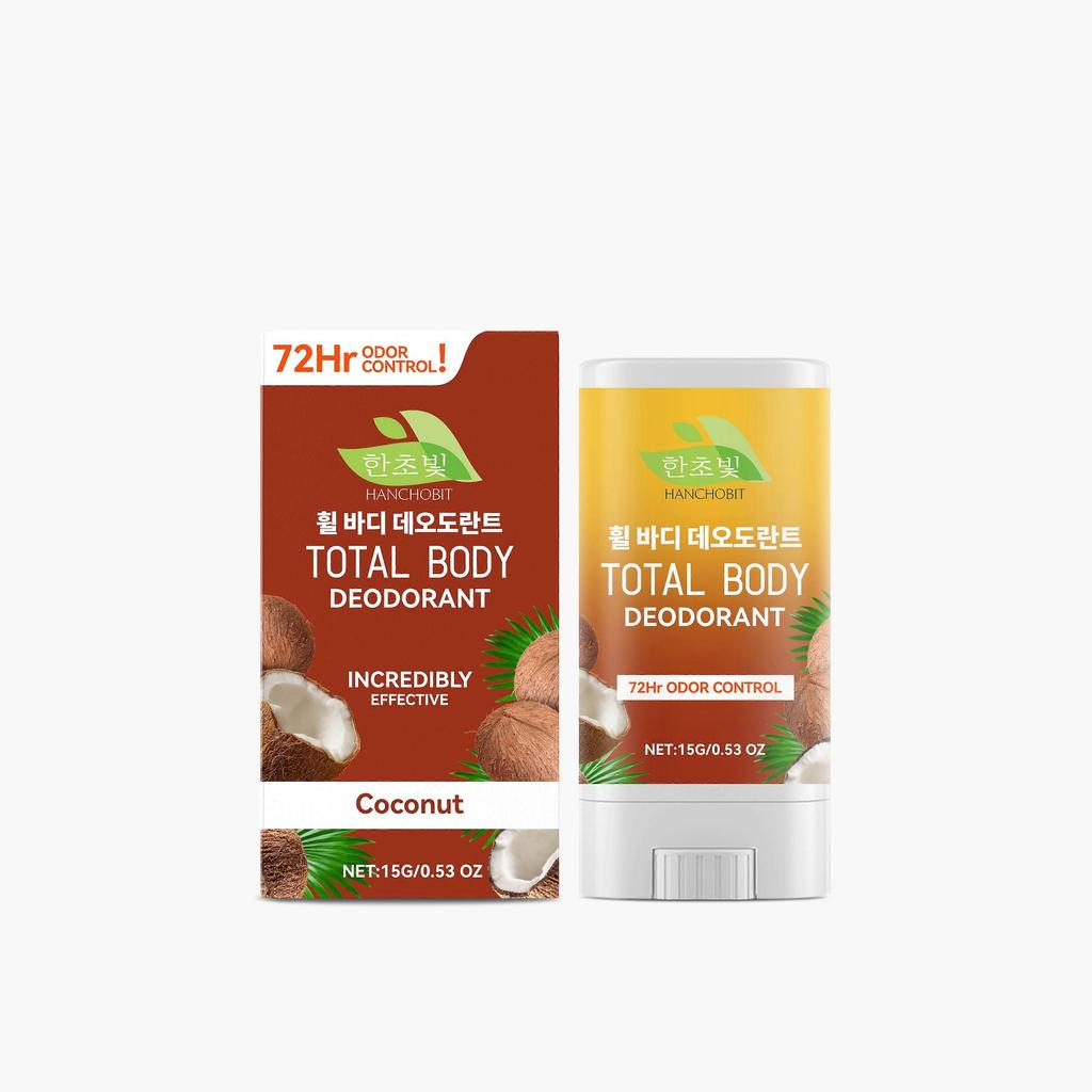 Body care stick with coconut for long-lasting deep cleansing, freshness, non-greasy, and gentle formula.
