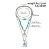 Adjustable Geometric Turquoise Beaded Necklace Multi Layered Clavicle Chain Neck Jewelry for Stylish Outfits