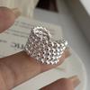 Xiaomi 925 Sterling Silver Rings for Women Couple Minimalist Handmade Simple Wide Dots Ring Fine Jewelry Gift Prevent Allergy