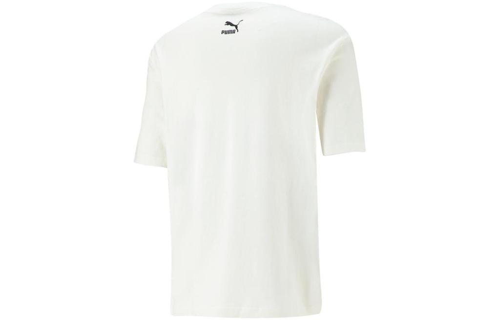 Puma T Shirts Unisex White Crew Neck Moderate Straight Fit 623147-65