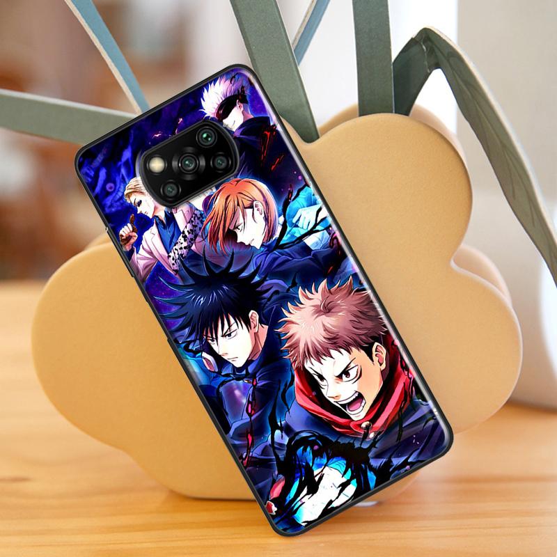 Anime Jujutsu Kaisen Case For Xiaomi Mi 11 Lite 9T 10T 11T Pro POCO X3 Pro X3 GT F1 F2 F3 M4 M3 Pro Case Cover