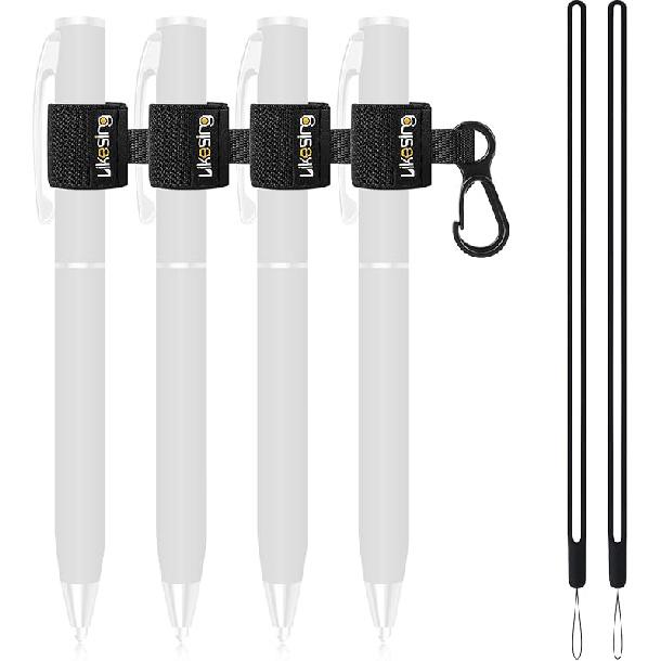 Portable Pen Holder for Lanyard, Elastic Pen Pencil Holder with Silicone Lanyard Around Neck for Nurses, Teachers, Waitres, Carpenters, Construction Standard