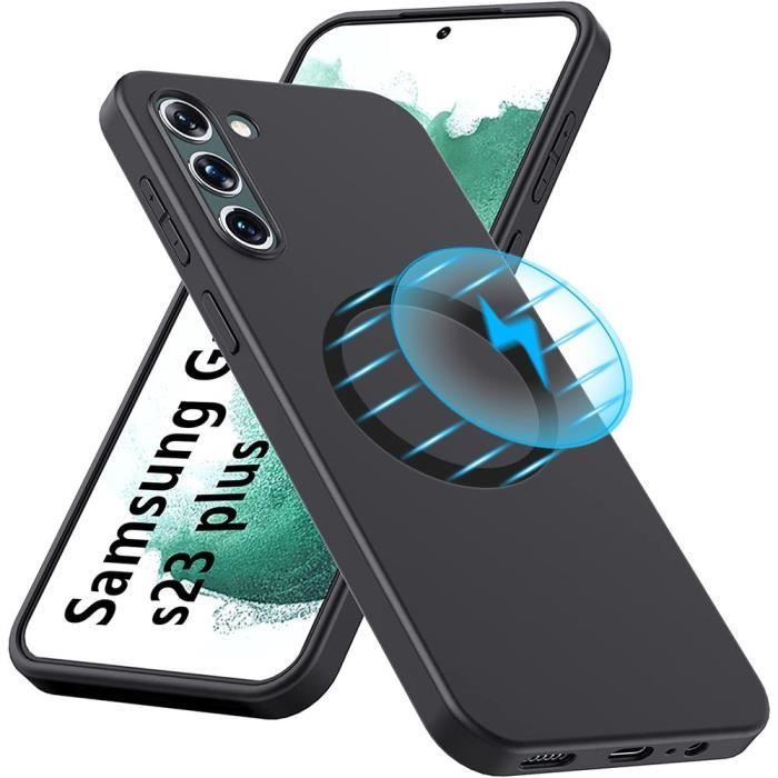 Coque de protection - BOOLING - pour Samsung Galaxy S23 Plus - Souple - Noir - Résistante aux chocs et rayures