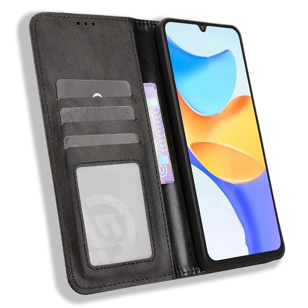 For Blackview Shark 6/Oscal Tiger 8 Leather Case Wallet Stand Retro Texture Phone Cover