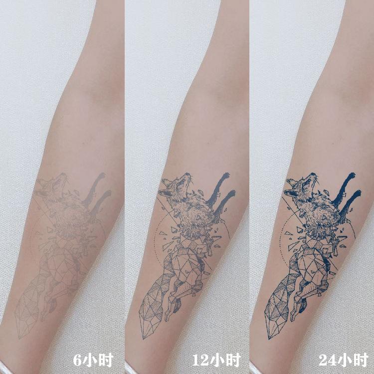 Stopniowa Zmiana Geometryczny Ziołowy Sok Lis Wieloryb Syrena Symulacja Naklejka Tatuaż, Kalkomania do Transferu Wodnego