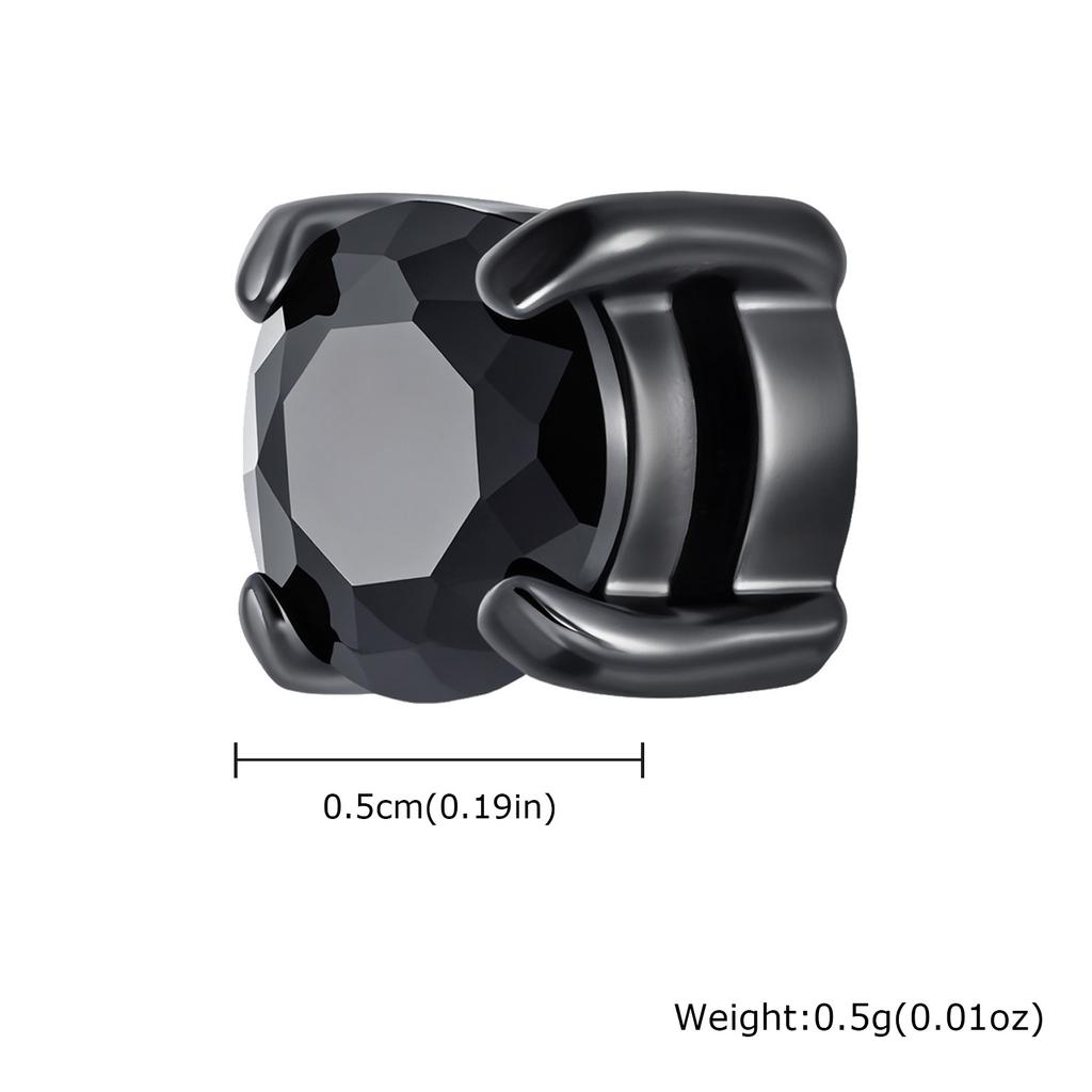 Hiphop Magnetic Ear Clip for Men Women,Crystal Zircon Metal Ear Clip,Non Perforated Ear Jewelry Gift