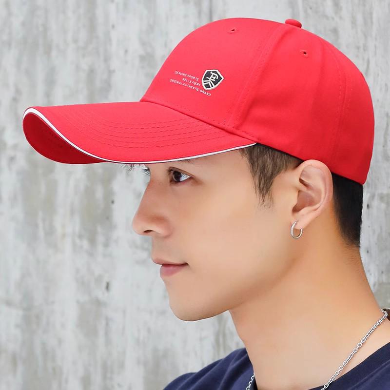 

Men s Breathable Summer Baseball Cap - Korean Style Duckbill for Sports & Casual Wear Adjustable (54-60cm) красный