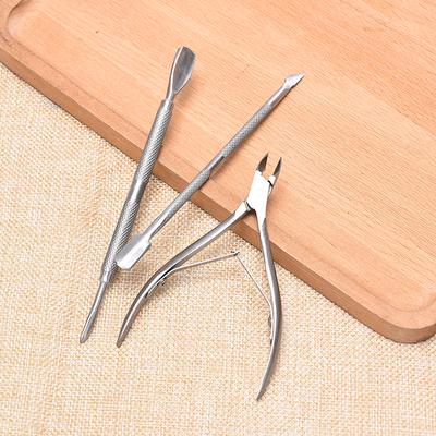 3 Adet Son Ölü Deri Temizleyici Tırnak Sanatı Aracı Çok Yönlü Tırnak Eti Pensesi Tırnak Makası Kesici