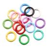 23mm DIY Metal Monochrome Spring Ring Keychain - 15 Colors
