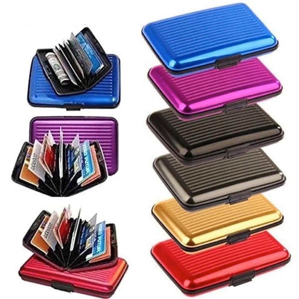 Credit Cards Holder ID Card Case Aluminum Metal Waterproof Bank Card Protection Holder Case Men Women Wallets