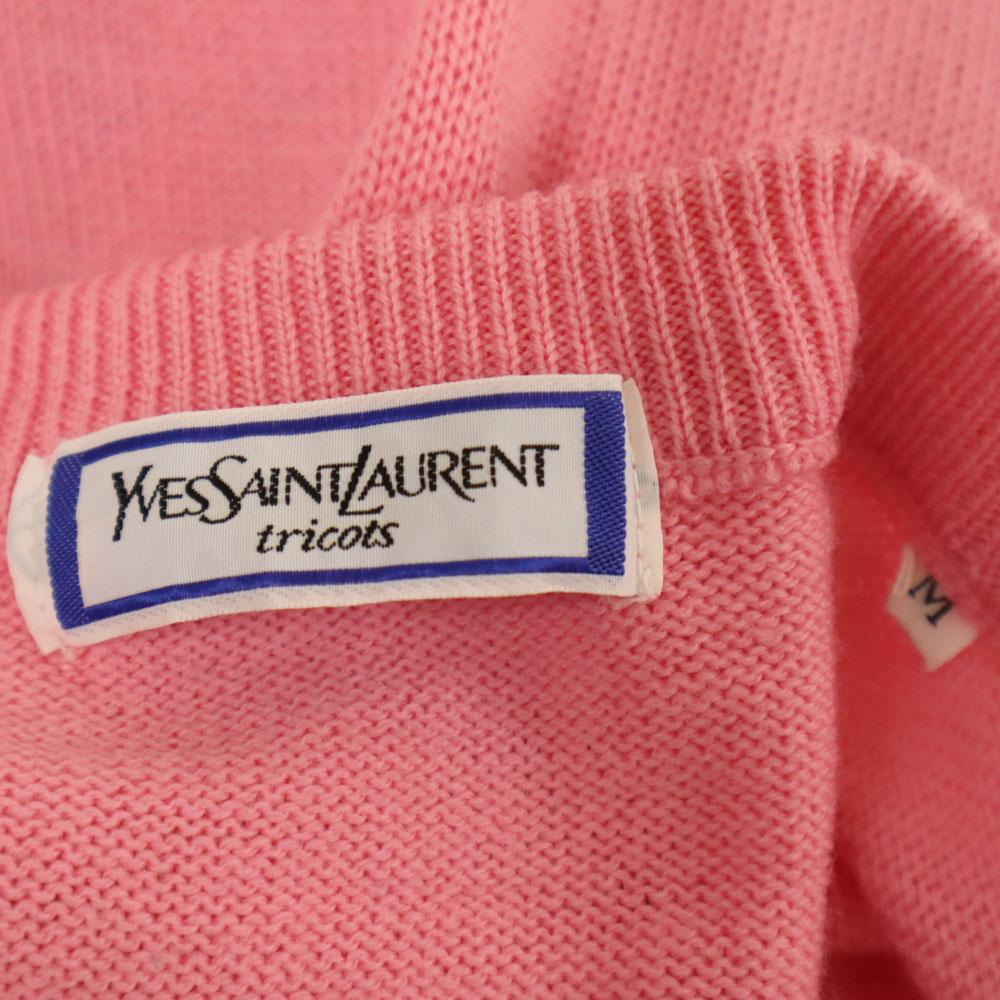 YVES SAINT LAURENT Tricots 90s Wool Old Long Sleeve V Neck Cardigan M Men's Used
