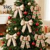 Reusable Seasonal Bows Christmas for Wreath, Merry Craft Bow Ornaments, Winter Tree Fabric Wreaths Decoration Holiday Tree, Front Door, New Year Party