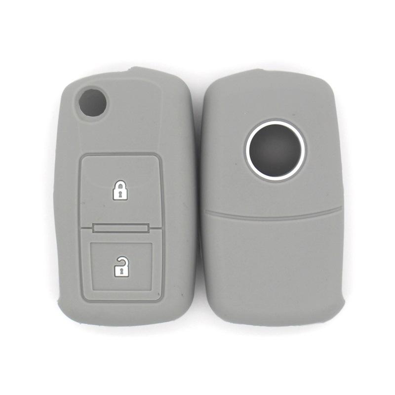 

Silicone key cover, suitable for old Volkswagen Polo, Golf, Bora, Sagitar, Jetta, Passat car key bag, shockproof key cover сірий