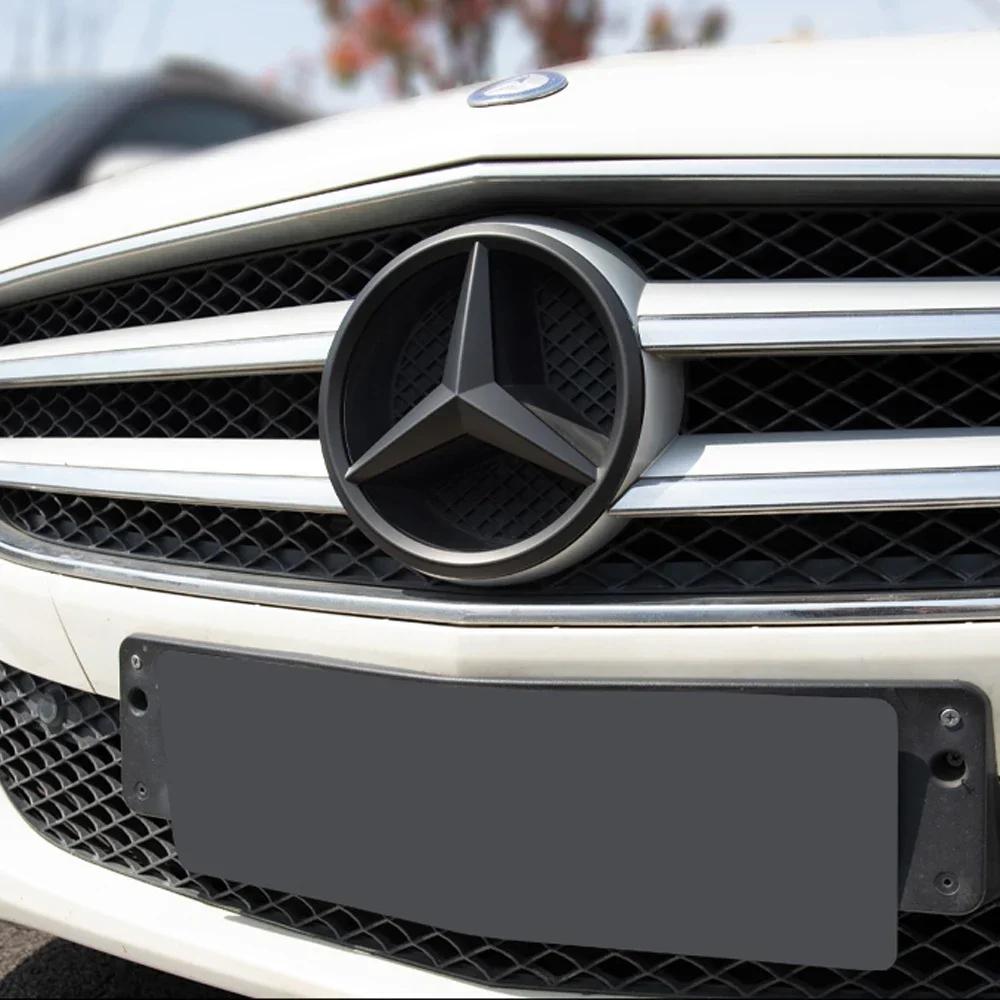 Car Sticker ABS Car Front Grille Star Badge Cover Auto Emblem Decor Protective Sticker For Mercedes Benz AMG W124 W202 W204 W210