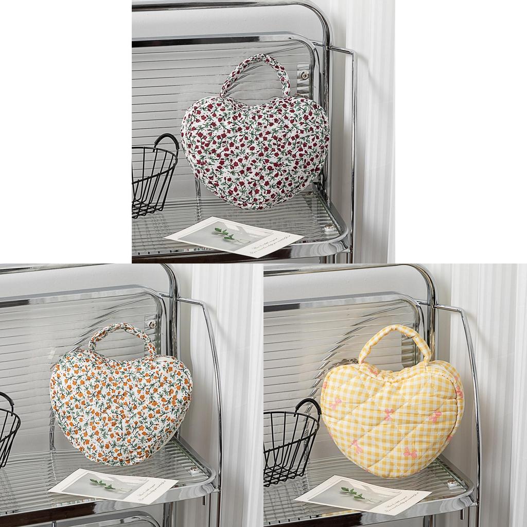 Floral Embroidery Cosmetic Bag With Large Capacity For Travel And Home Use