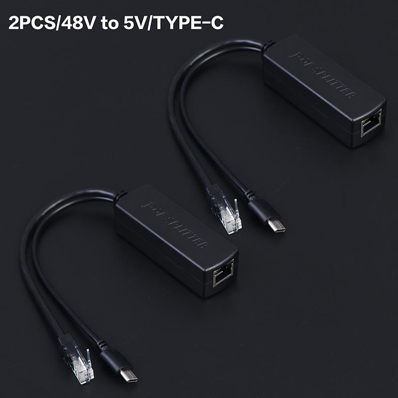DC48V To 5V Micro USB POE Splitter POE Connectors Adapter Cable Splitter IP Camera Power Supply Module Ethernet 100M