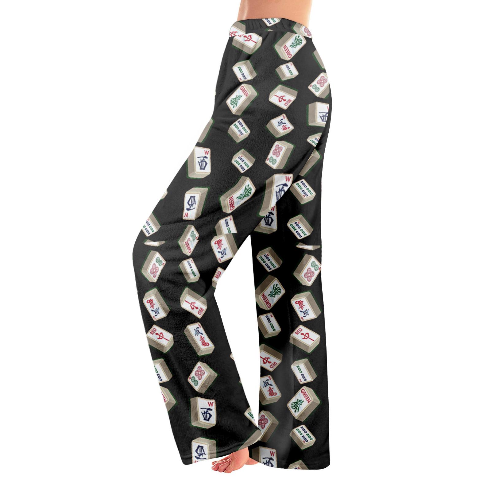 

Пижамные штаны в стиле аниме, повседневные брюки с эластичной резинкой на талии, удобные прямые свободные брюки для йоги L чёрный