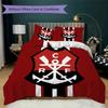 CR Flamengo Pattern Bedding Uilt Set Uilt Cover Pillowcase Home Decoration Birthday Gift (1 * Duvet Cover + 2 * Pillowcase Without Core)