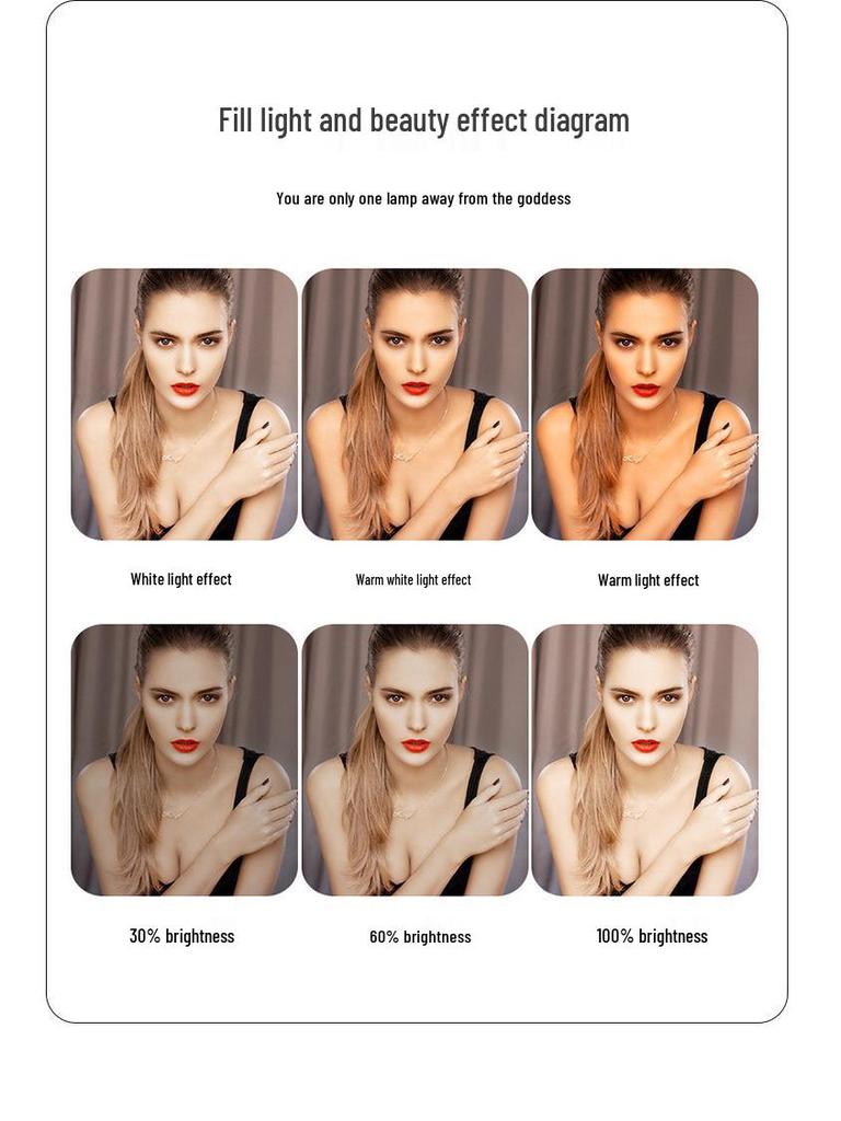 6" Portable LED Tri-Color Ring Light for Laptop Video Conferencing and Teaching