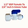 1/4" 3/8" OD Tube Tap Shut off Ball Valve POM Quick Fitting Connector Tee Elbow Reducer Aquarium RO Water Filter Reverse Osmosis