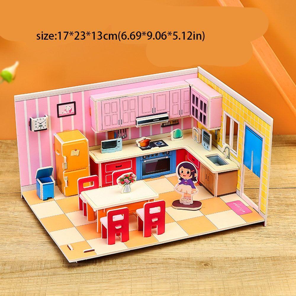Paper 3D Paper Puzzle Room Educational  Fashion   Room Construction