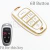 Soft Tpu Car Key Fob Protector Skin Case Cover For Hyundai Sonata Tucson Santa Fe Hybrid Nx4   Remote 6 Buttons Keychain