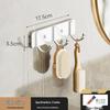 Punch-Free Space Aluminum Wall-Mounted Coat and Hat Hook Hanger for Bathroom