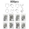 800 peças Hot Staples Automotive Plastic Repair Welding Nail para carro Bumper Fender Soldador Grampeador Kit de reparo de soldagem de plástico