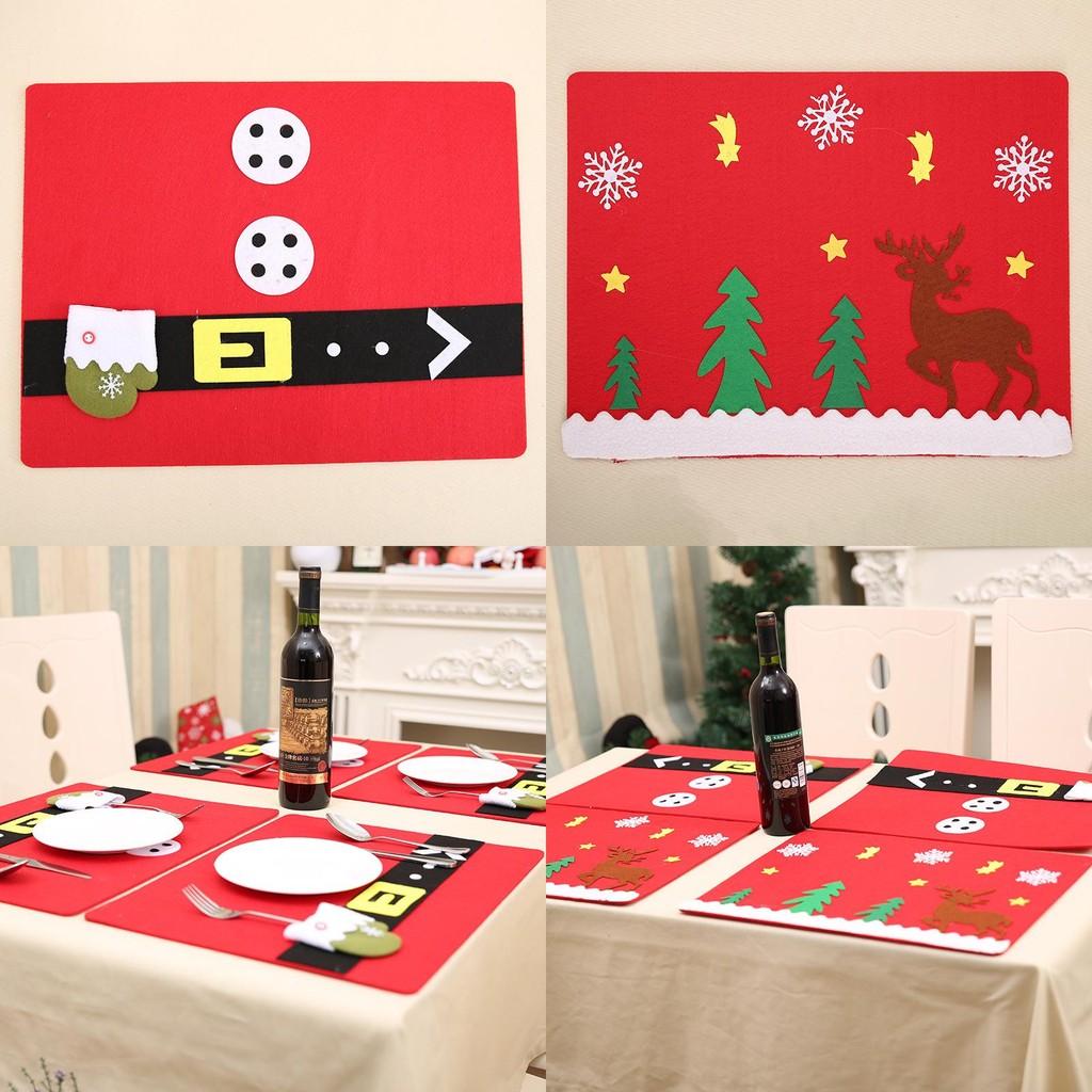 Christmas Dcor Ultrasonic Table Mats Cozy Fabric Table Setting Pad For Dining Tables