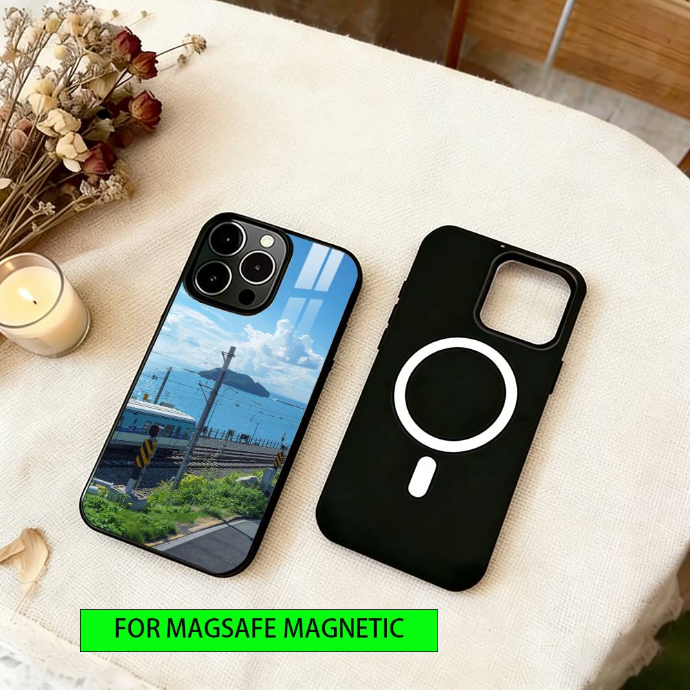 Japanese Landscape Artwork Phone Case For iPhone17,16,15,14,13,12,11 Plus,Pro Magnetic with Magsafe Wireless Charging