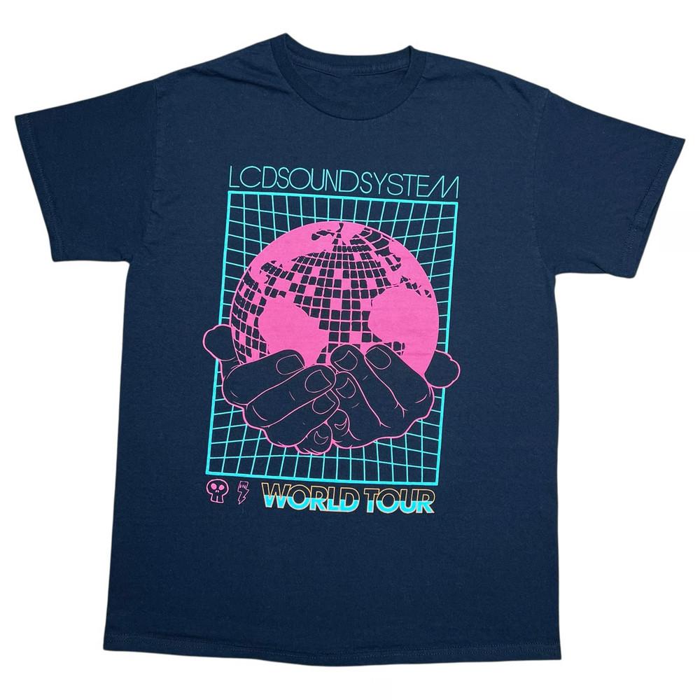 Retro LCD Soundsystem Band World Tour Heavy Cotton Navy S-5XL T Shirt EN765 Unisex T-Shirt S