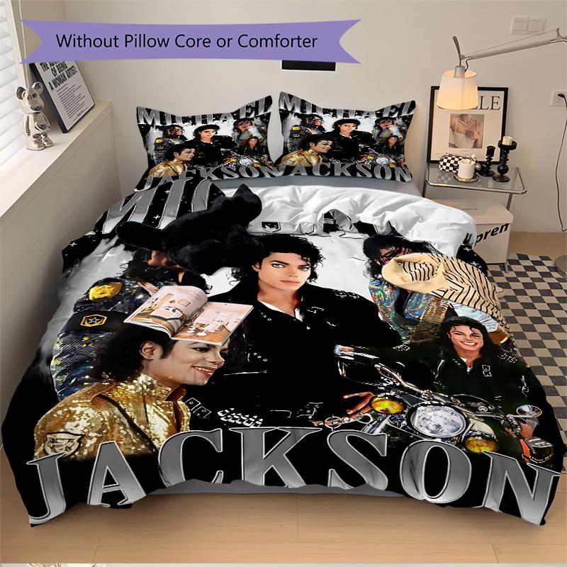 Michael Jackson'S Legacy Print 3Pcs Bedding Setduvet Cover With 2 Bedropillowcase Home Birthday Gift