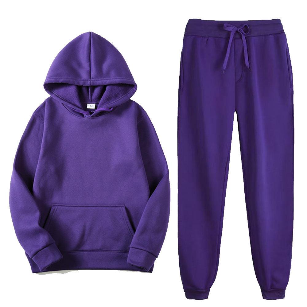 Casual Hoodie and Sweatpants Two-Piece Set