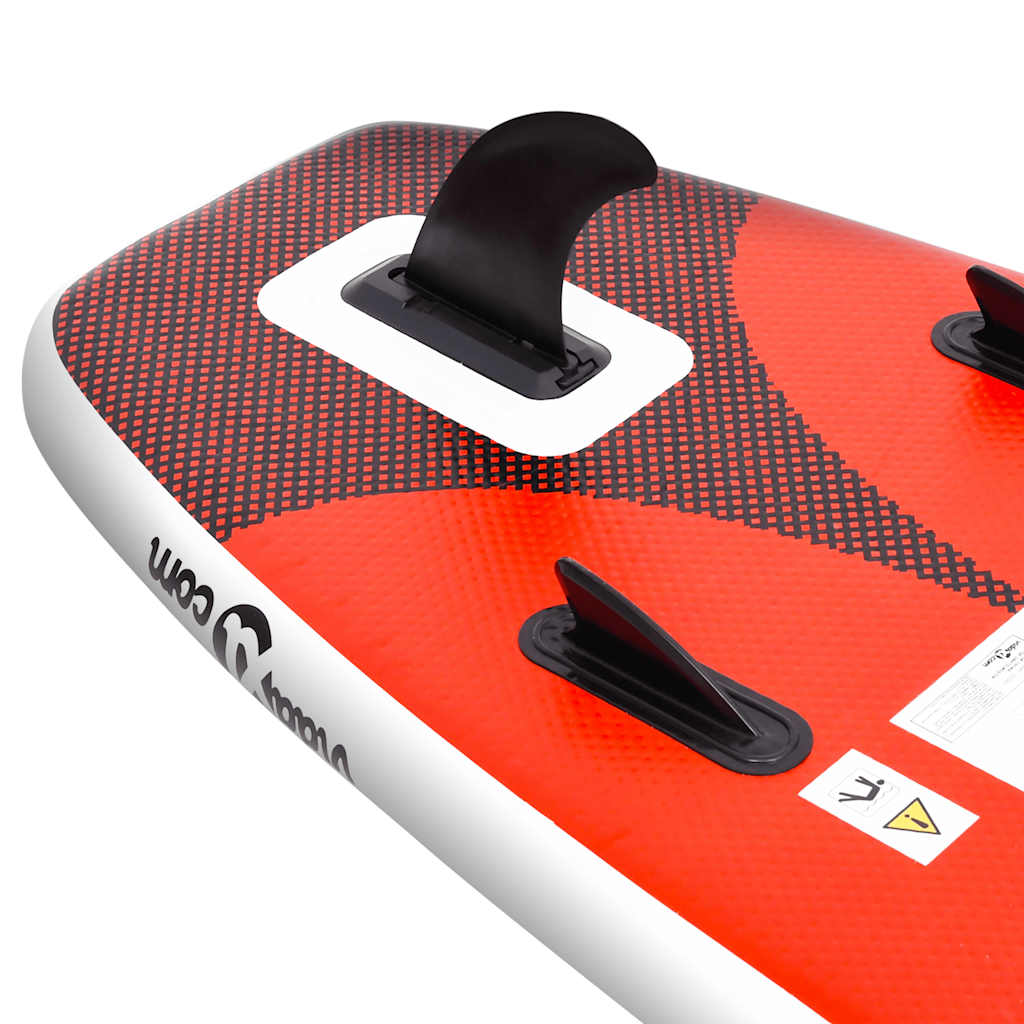 Vidaxl Inflatable Sup Board With Accessories, Red, 330X76X10 Cm