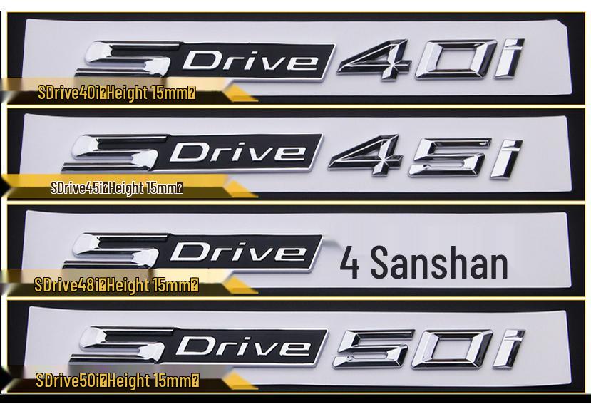 Kompatibles Emblem für BMW X1/X3/X5/X6: xDrive 20i, 28i, 30i, 35i, 40i Modelle