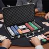 300Pcs Capacity Black Hard Aluminum Alloys Poker Chip Carrying Case Poker Chip Case for Gaming Night and Collector