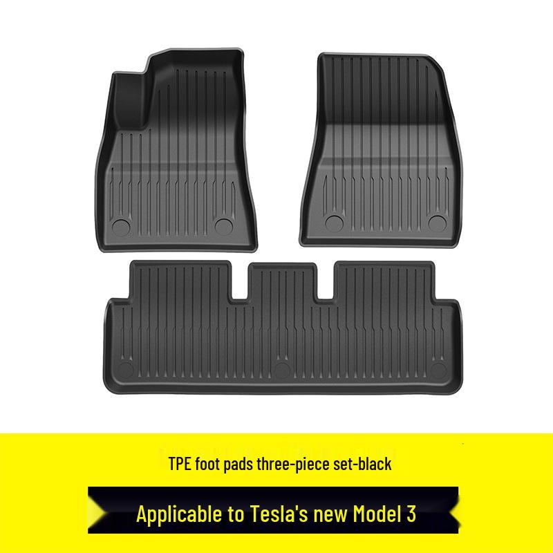 Waterproof, stain-resistant TPE mats for 2025 Tesla Model Y, tailored for front and rear trunks.